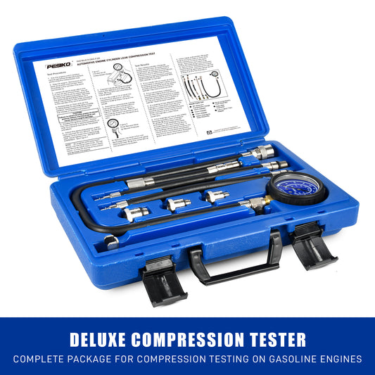 Engine Compression Tester Kit | 0-300 psi/20.7 Bar | Cylinder Compression Gauge