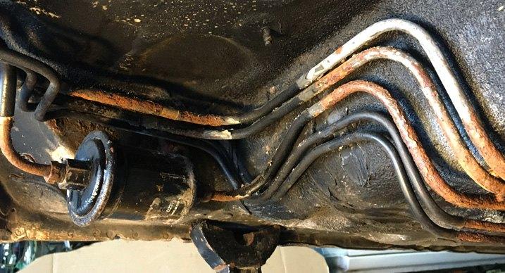 Brake hydraulic line repair with professional brake flaring tool