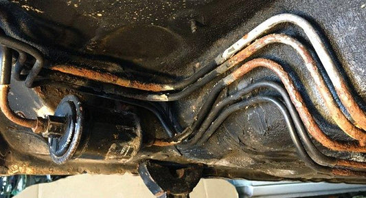Brake hydraulic line repair with professional brake flaring tool