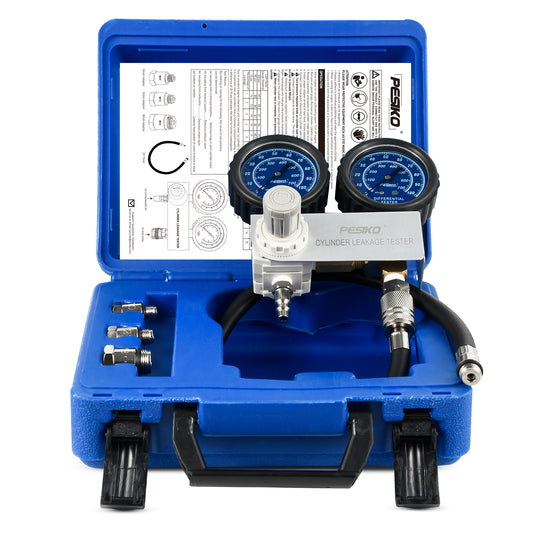 Cylinder Leak Tester Kit, Dual-Gauge 0-100PSI/700kPa