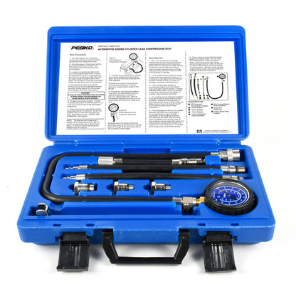 Engine Compression Tester Kit | 0-300 psi/20.7 Bar | Cylinder Compression Gauge