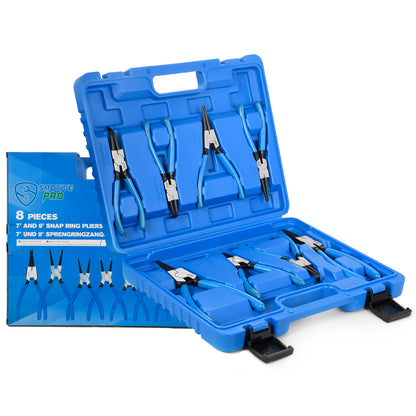 8 Piece Precision Snap Ring Pliers Set