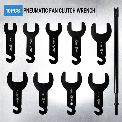 10Pcs Pneumatic Fan Clutch Wrench Set Removal Tool Kit