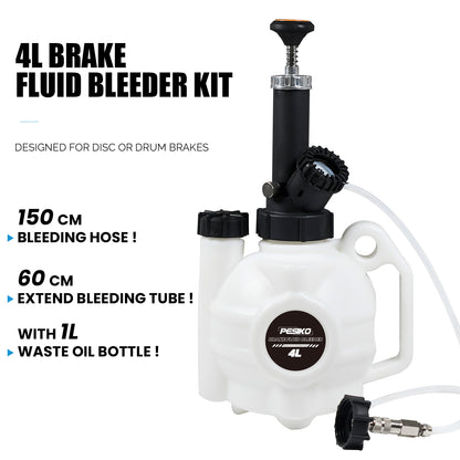 One Person 4L Manual Brake Bleeder Kit