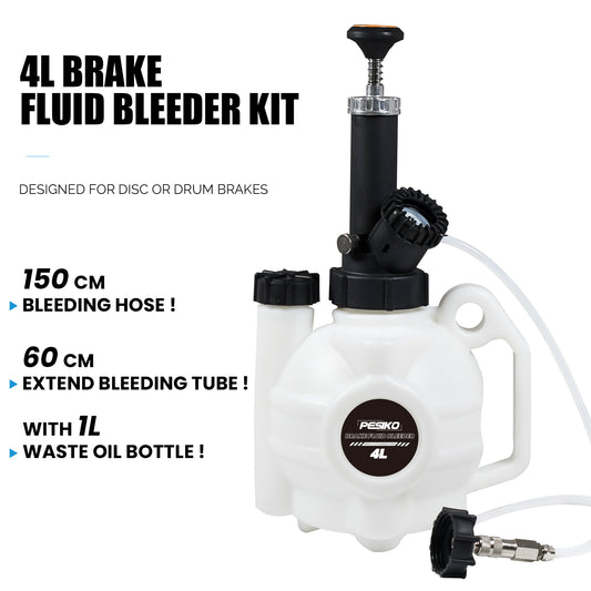 One Person 4L Manual Brake Bleeder Kit
