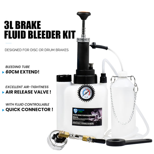 3L Manual Brake Bleeder Fluid Pump T1 (48mm) aluminum master cylinder adapter