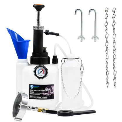 3L universal manual brake bleeder with 78mm aluminum master cylinder adapter