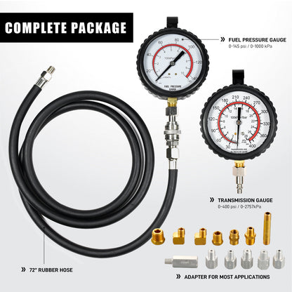 Professional Engine & Transmission Oil Pressure Gauge Kit