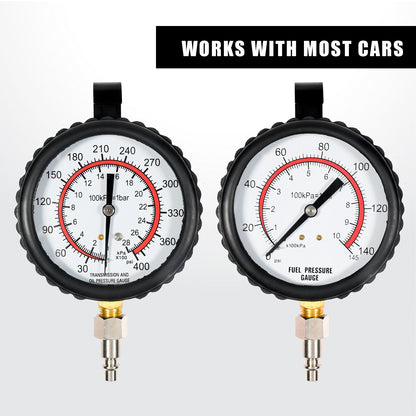 Professional Engine & Transmission Oil Pressure Gauge Kit