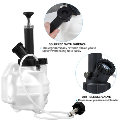 One Person 4L Manual Brake Bleeder Kit