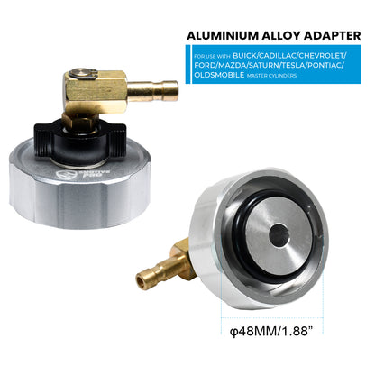 3L Manual Brake Bleeder Fluid Pump T1 (48mm) aluminum master cylinder adapter