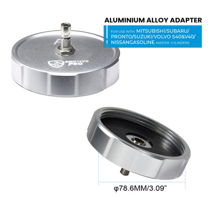 3L Manual Brake Bleeder Fluid Pump and 1L Waste Oil Bottle, A1 (78.6mm) aluminum master cylinder adapter