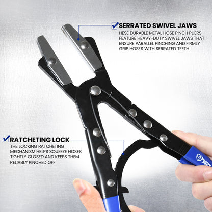 3pcs Ratcheting Hose Pinch Off Pliers Set
