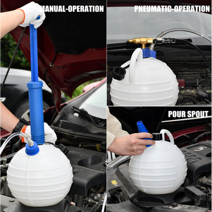 Oil Extractor Pump Vacuum 6L Pneumatic/Manual Fluid Extractor
