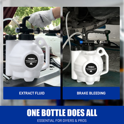 one-person brake fluid extractor pump for brake bleeding service