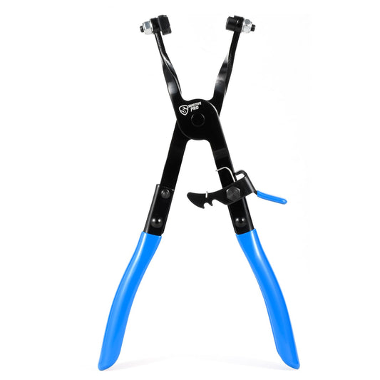 11 Inch Hose Clamp Plier, Hose Clamp Tool with Locking Assist & Swivel Flat Band for Removal and Installation Spring Hose Clamps