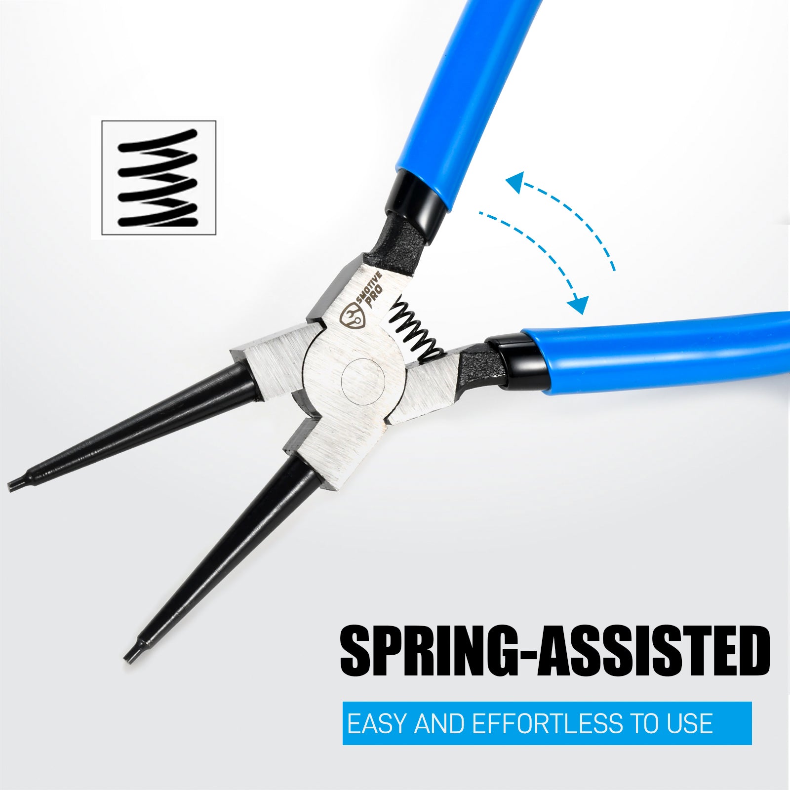 9" Internal Snap Ring Pliers – Professional Circlip Tool for Automotive Transmission & Engine Repair, Durable CR-V Steel Construction