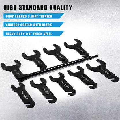 10Pcs Pneumatic Fan Clutch Wrench Set Removal Tool Kit