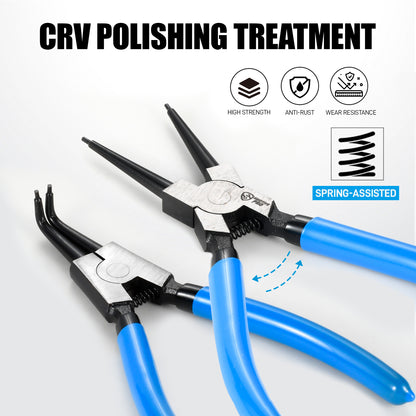 Precision 6PCS 7" Snap Ring Pliers Set