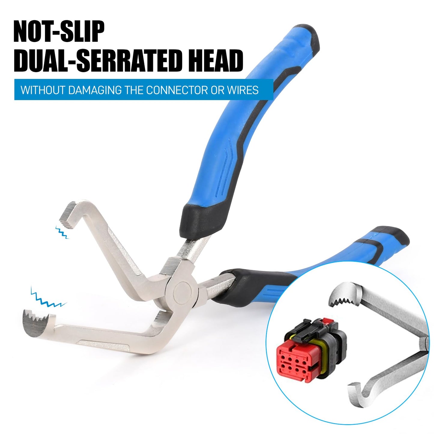 3-Piece Electrical Disconnect Pliers, Hose Clamp Pliers and Automotive Electrical Plug Connector Disconnect Tool Kit, Professional Electrical Connector Removal Tool