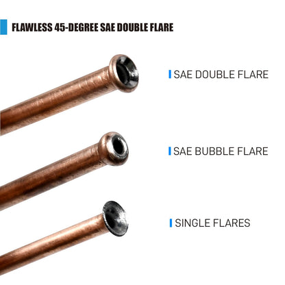 7-Piece Brake Line Flaring Tool Kit, 3/16" 1/4" SAE Double Flare Tool