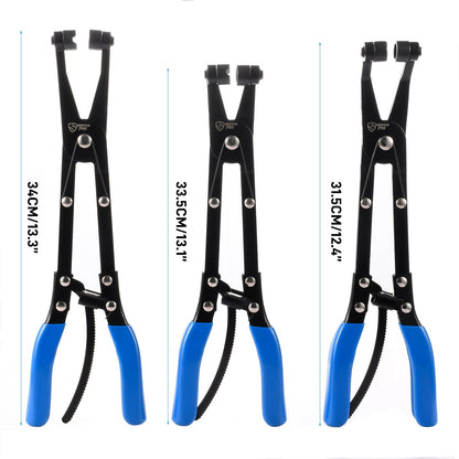 3-Piece Hose Clamp Pliers Set with Locking Assist