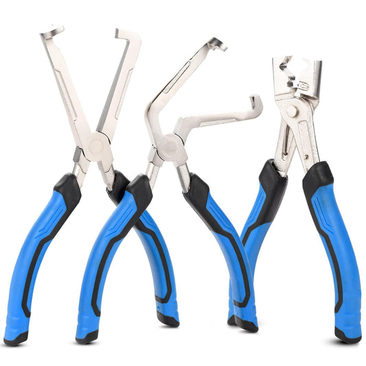 3-Piece Electrical Disconnect Pliers, Hose Clamp Pliers and Automotive Electrical Plug Connector Disconnect Tool Kit, Professional Electrical Connector Removal Tool