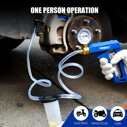 2-in-1 manual vacuum pump brake fluid changer kit