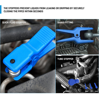 9-Piece Professional Hose Fluid Stopper & Fuel Line Clamp Kit