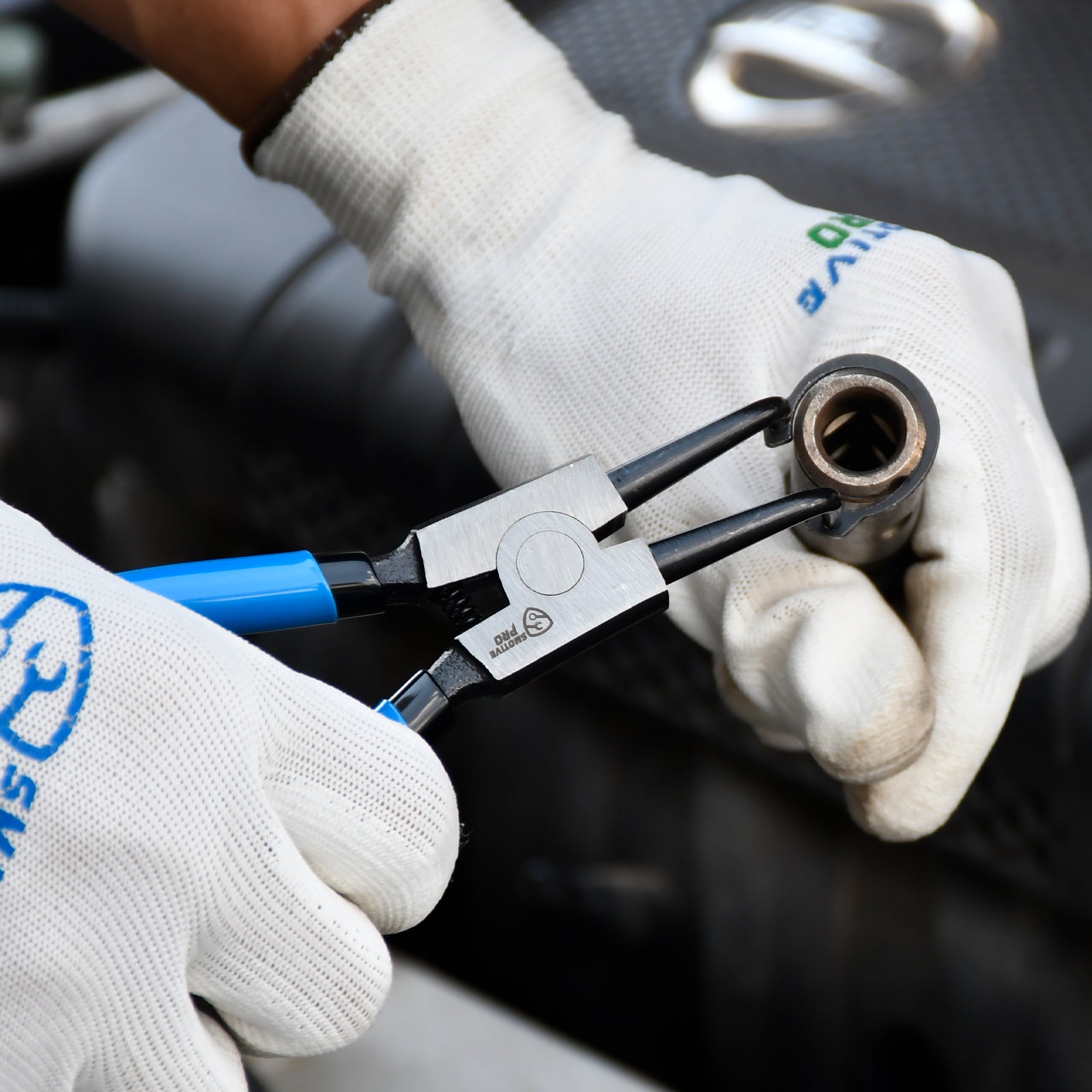 9 Inch Heavy Duty External Snap Ring Pliers – Precision Circlip Removal Tool, CR-V Steel Jaw with Anti-Slip Handle