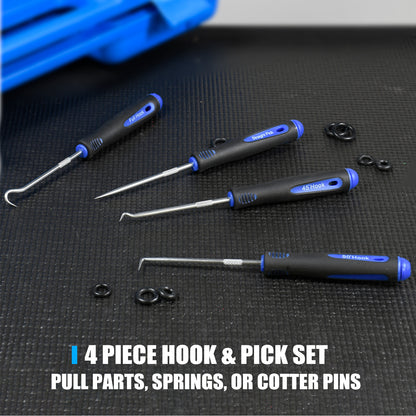 8-Piece Heavy Duty Convertible Internal External Snap Ring Pliers Set