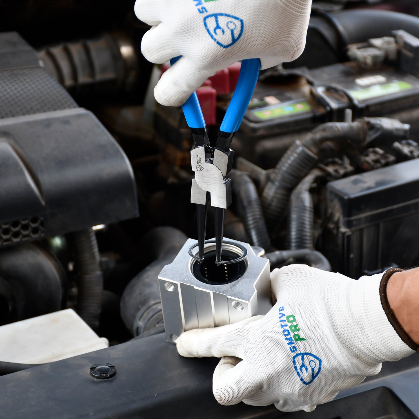 9" Internal Snap Ring Pliers – Professional Circlip Tool for Automotive Transmission & Engine Repair, Durable CR-V Steel Construction