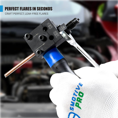 7-Piece Brake Line Flaring Tool Kit, 3/16" 1/4" SAE Double Flare Tool