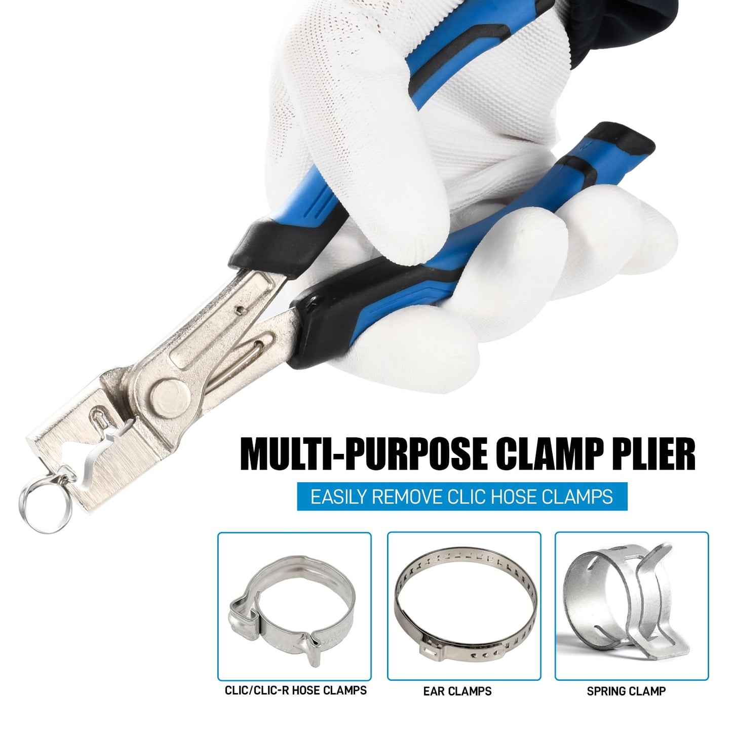 3-Piece Electrical Disconnect Pliers, Hose Clamp Pliers and Automotive Electrical Plug Connector Disconnect Tool Kit, Professional Electrical Connector Removal Tool