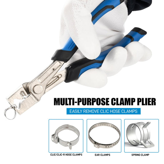 3-Piece Electrical Disconnect Pliers, Hose Clamp Pliers and Automotive Electrical Plug Connector Disconnect Tool Kit, Professional Electrical Connector Removal Tool