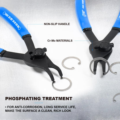 12 Piece Versatile Retaining Snap Ring Pliers set