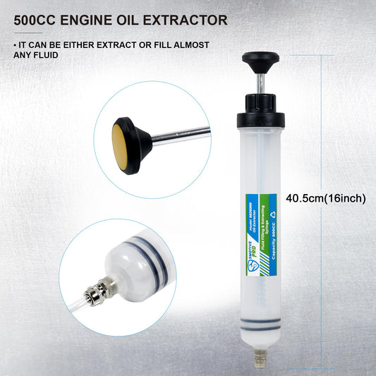 500CC Engine Oil Extractor Pump Brake Fluid Extraction Syringe Vacuum Filling and Extracting Pump