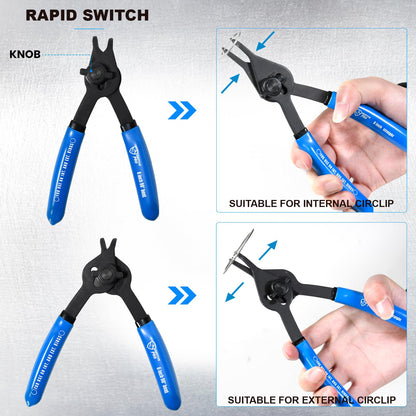 12 Piece Versatile Retaining Snap Ring Pliers set