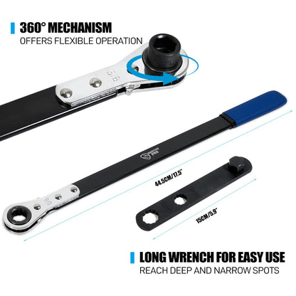 13-Piece Extended-Reach Ratcheting Serpentine Belt Tool Kit