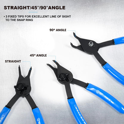 12 Piece Versatile Retaining Snap Ring Pliers set