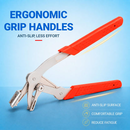 Ergonomic anti-slip red handles on car clip pliers
